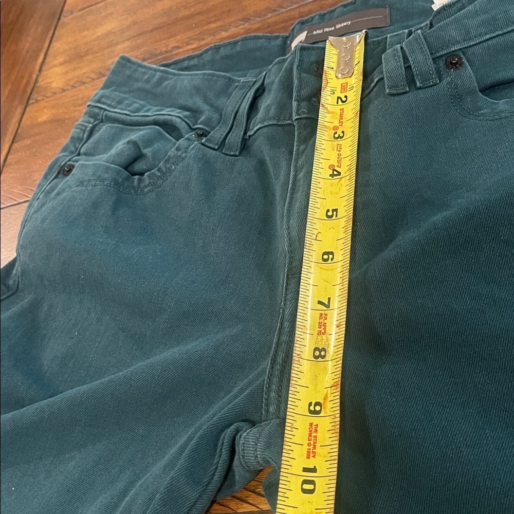 Levi's Mid Rise Skinny Jeans Size 6M Rare Dark Teal Green black silver tab - Picture 9 of 12